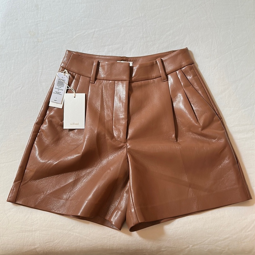 Brand New Leather Aritzia Shorts (never worn, tags on)